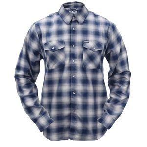 Dixxon Men’s The Midway Blue plaid flannel/ Small